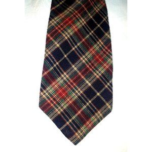 Vtg Bert Pulitzer Wool Viyella Plaid Skinny Men's